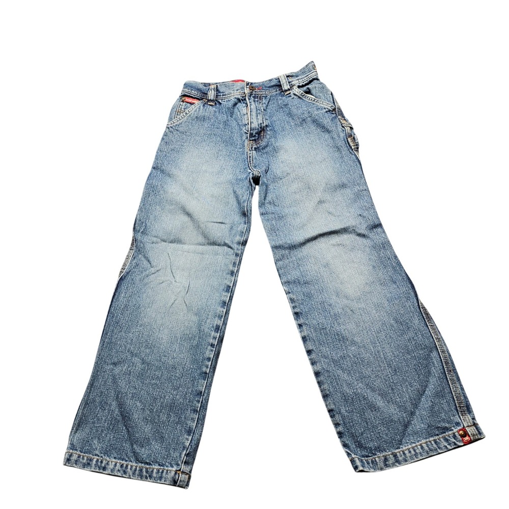 Ecko Unltd Denim Foundry Carpenter Jeans Boys 8 Blue Streetwear Wide Leg Rhino